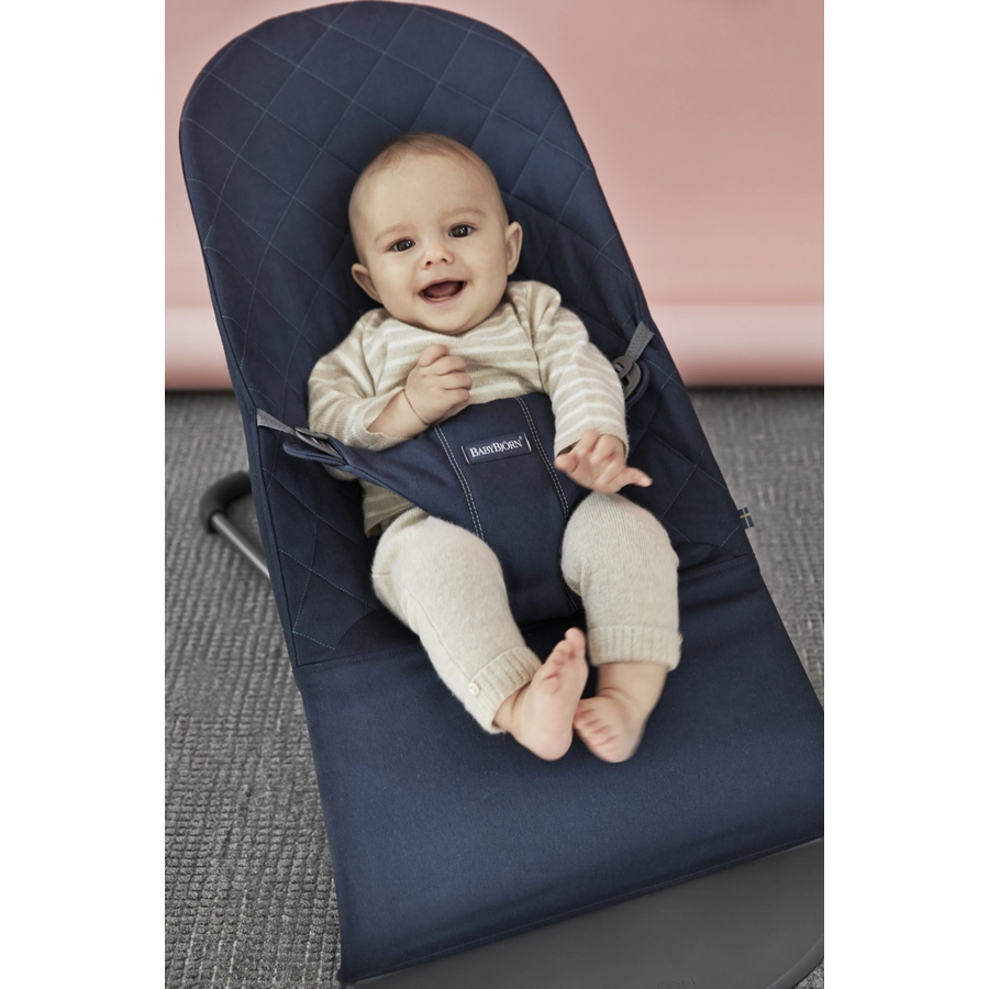 BABYBJÖRN Babywippe Bliss Cotton Mitternachtsblau