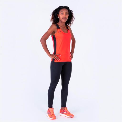 Camiseta Tirantes Joma Record Ii Coral Flúor Negro