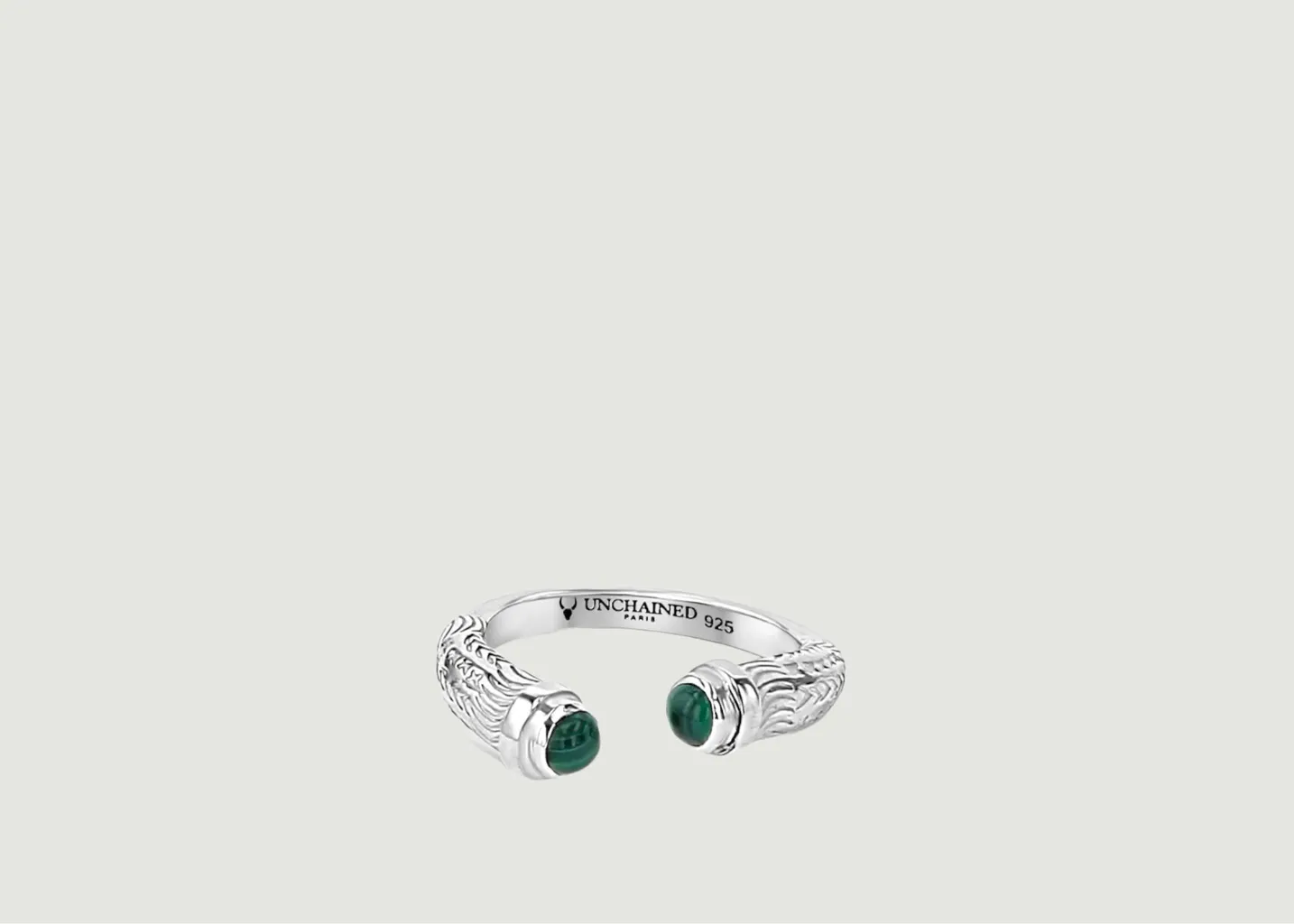 Bague Malala malachites en argent 925 Unchained Paris