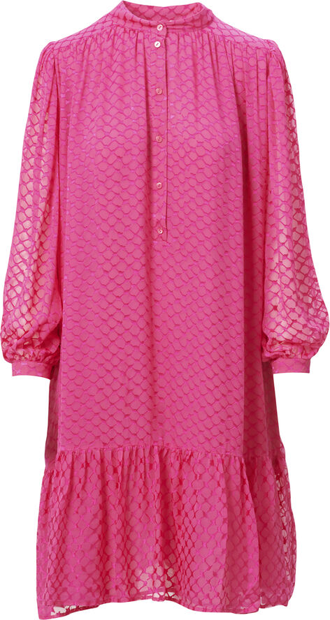 Lala Berlin Dress Day Polka dot dragonfruit