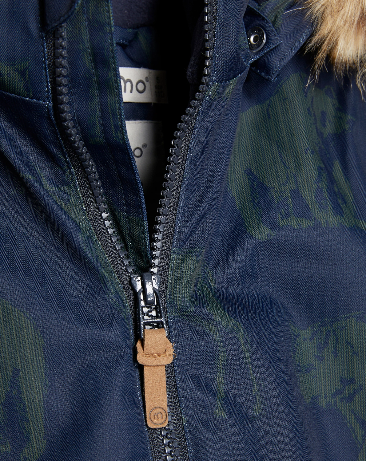 Schneejacke WILD ANIMALS mit Kunstfellbesatz in parisian night
