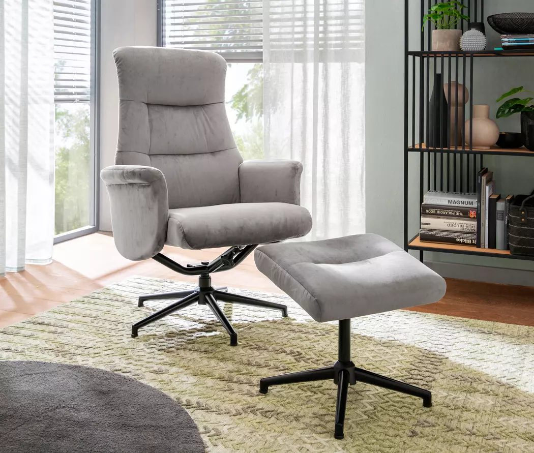 Sessel mit Hocker Roger