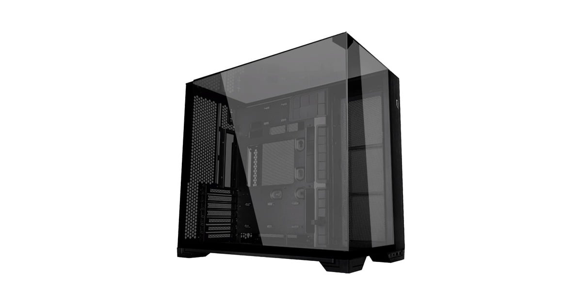 Lian LiO11 Vision Compact midi tower behuizing  (Zwart | 2x USB-A | 1x USB-C | Tempered Glass)