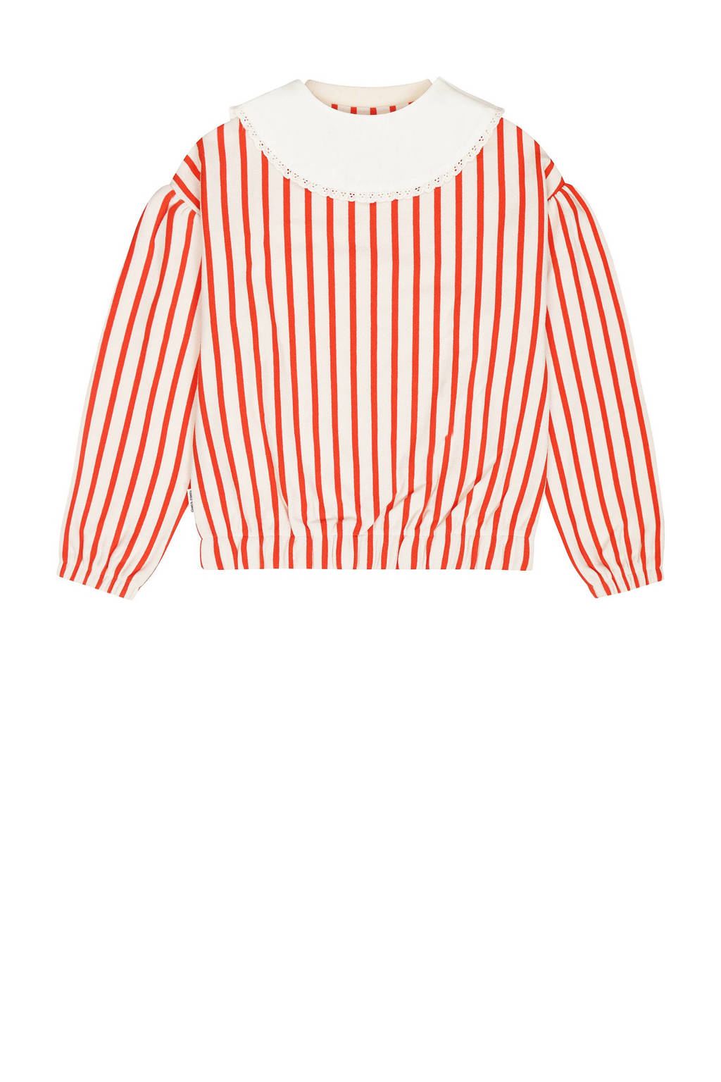 Tumble 'n Dry gestreepte sweater Stella wit/oranje