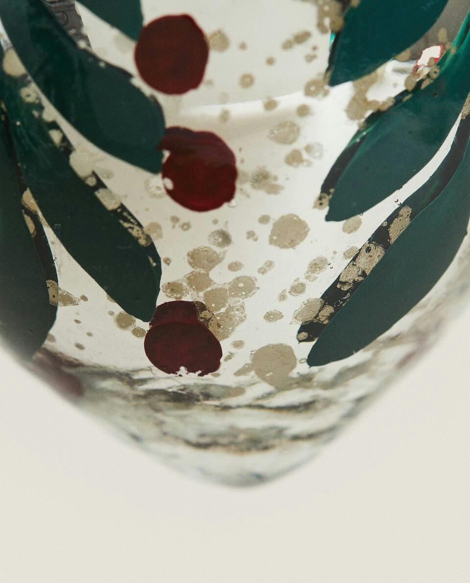 Flor de vidro mercurizado para decoração de Natal