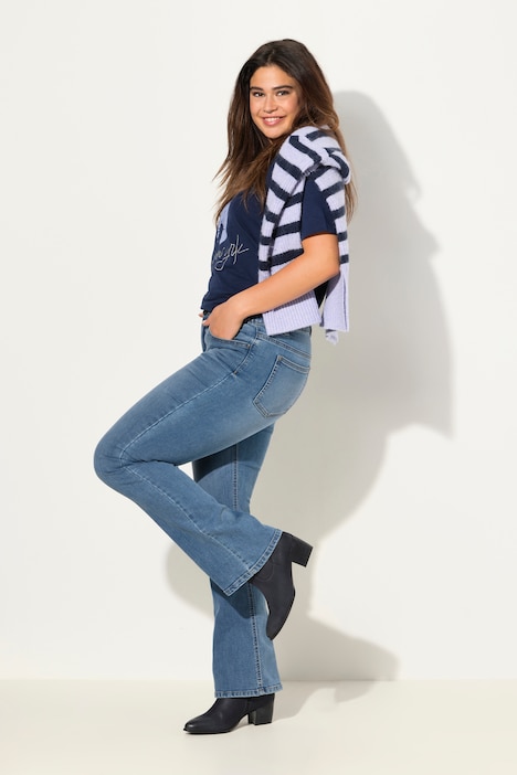 Bootcut-Jeans Marie, weites Bein, 5-Pocket-Schnitt