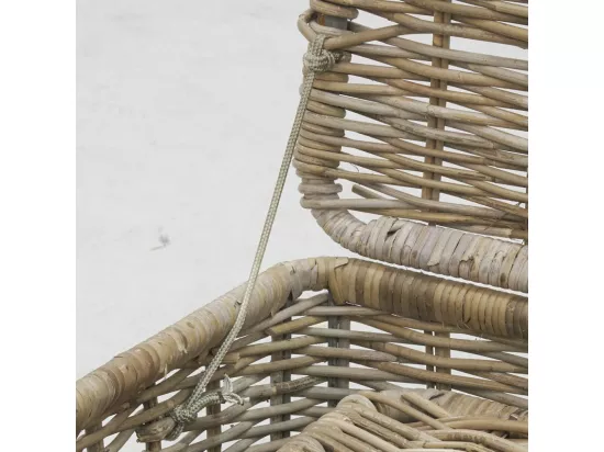 Coffres bouts de lit en poelet gris (Lot de 2)