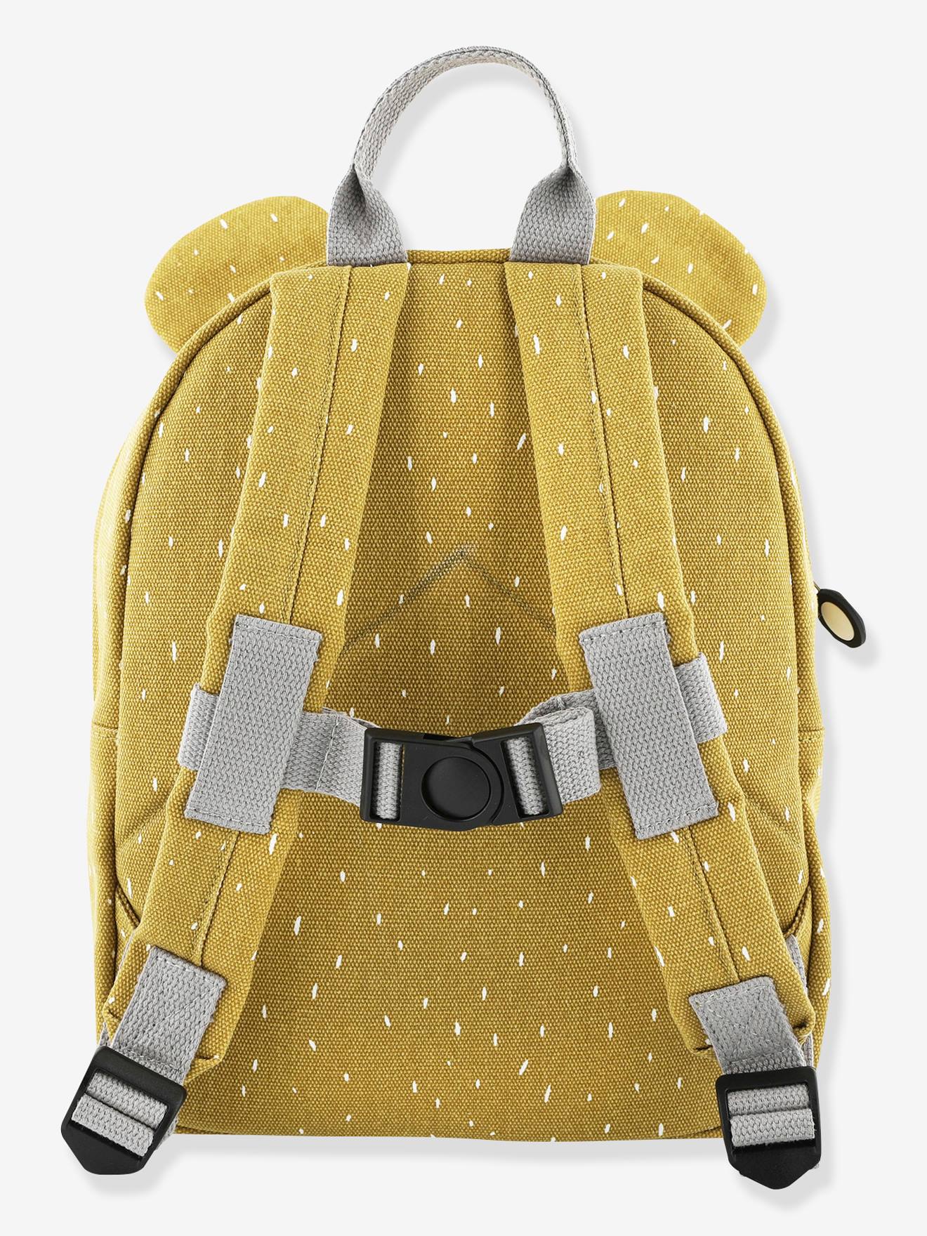 Mochila TRIXIE com estampa de animais, amarelo escuro, lisa.