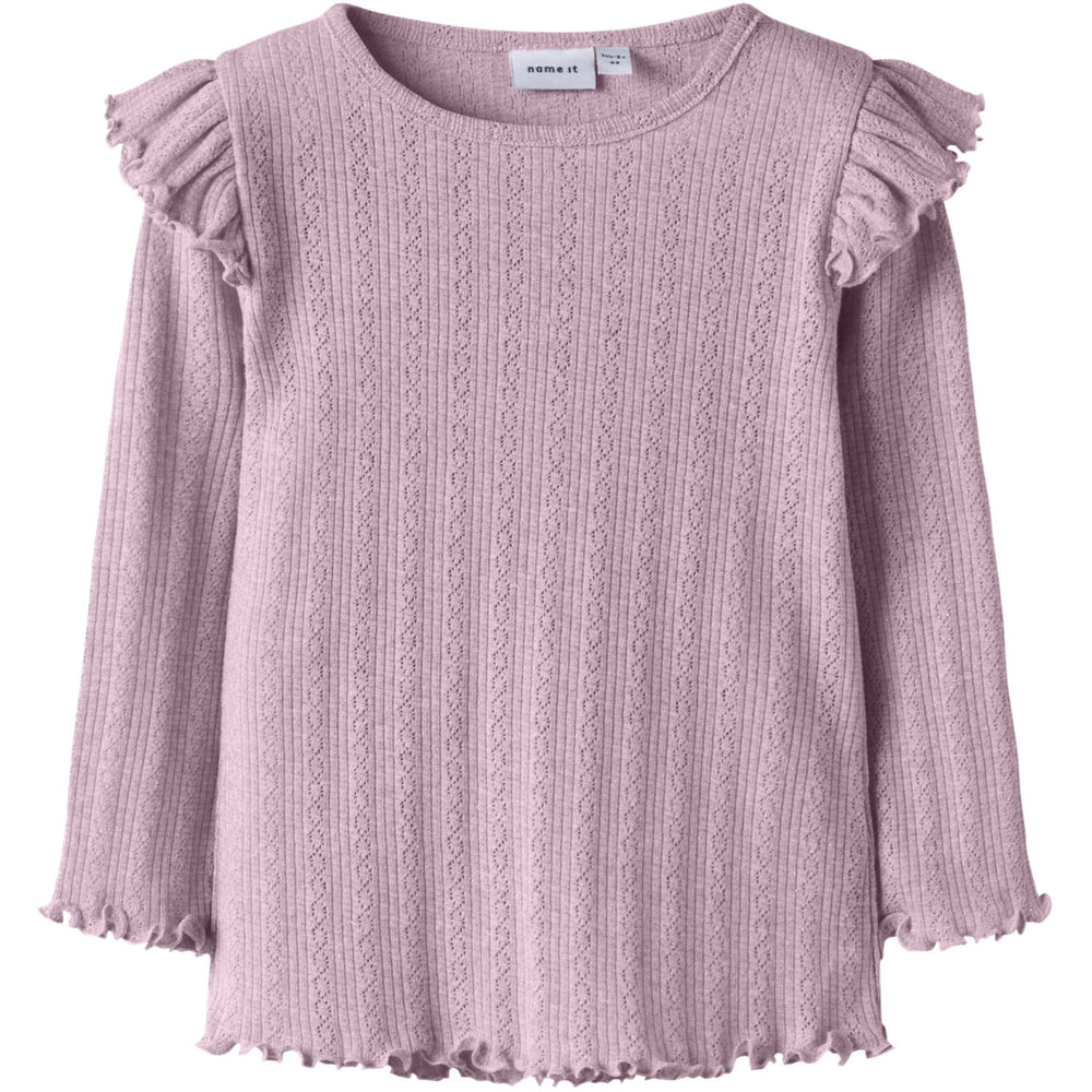 Køb Name It Dawn Pink Melange Nmfblitta Ls Xsl Top