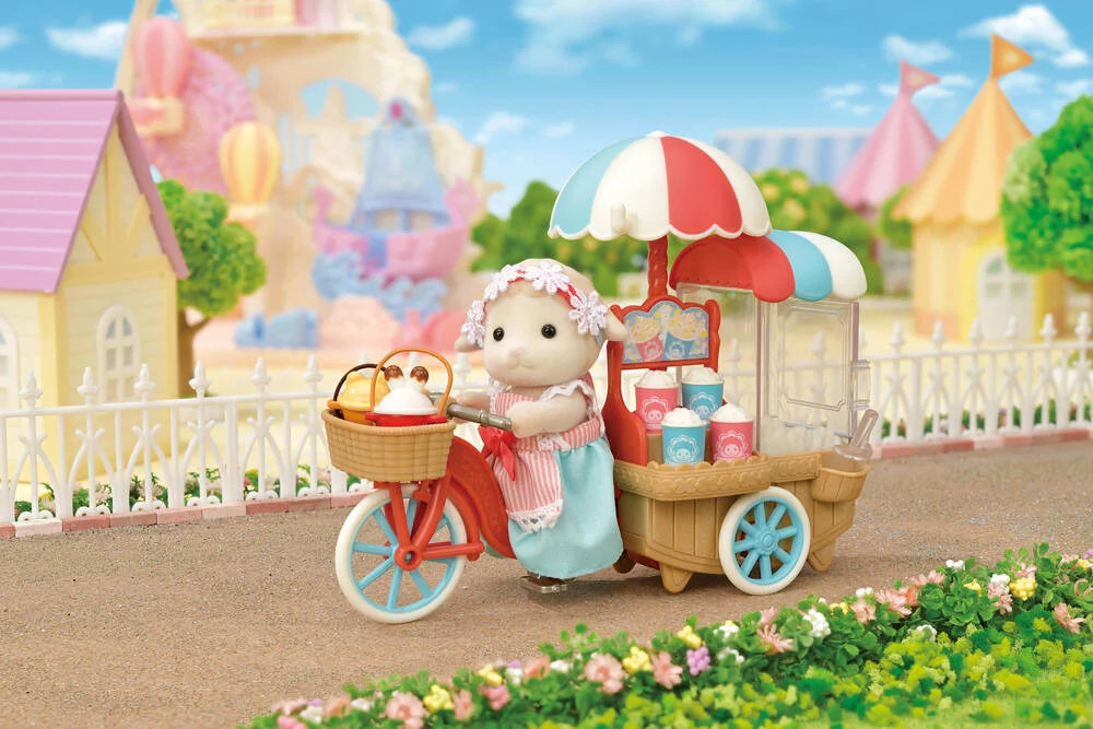 LA MAMAN MOUTON ET SON STAND DE POPCORN - SYLVANIAN SET BOUTIQUES