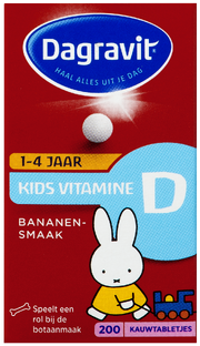 Dagravit Kids Vitamine D Kauwtabletten Banaan 200TB