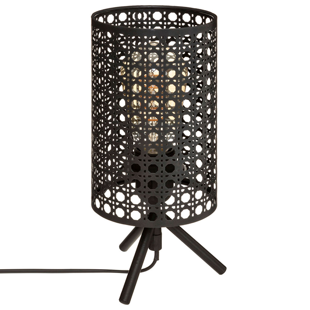 Lampe à poser KATEL noire 13.8x29.5cm