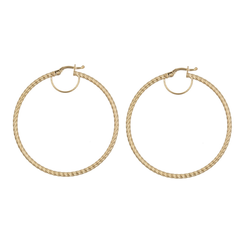 Boucles d'Oreilles Créoles Or Jaune