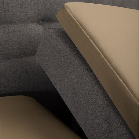 2-Pack Splittopper Stretch Taupe - 140 x 200/220