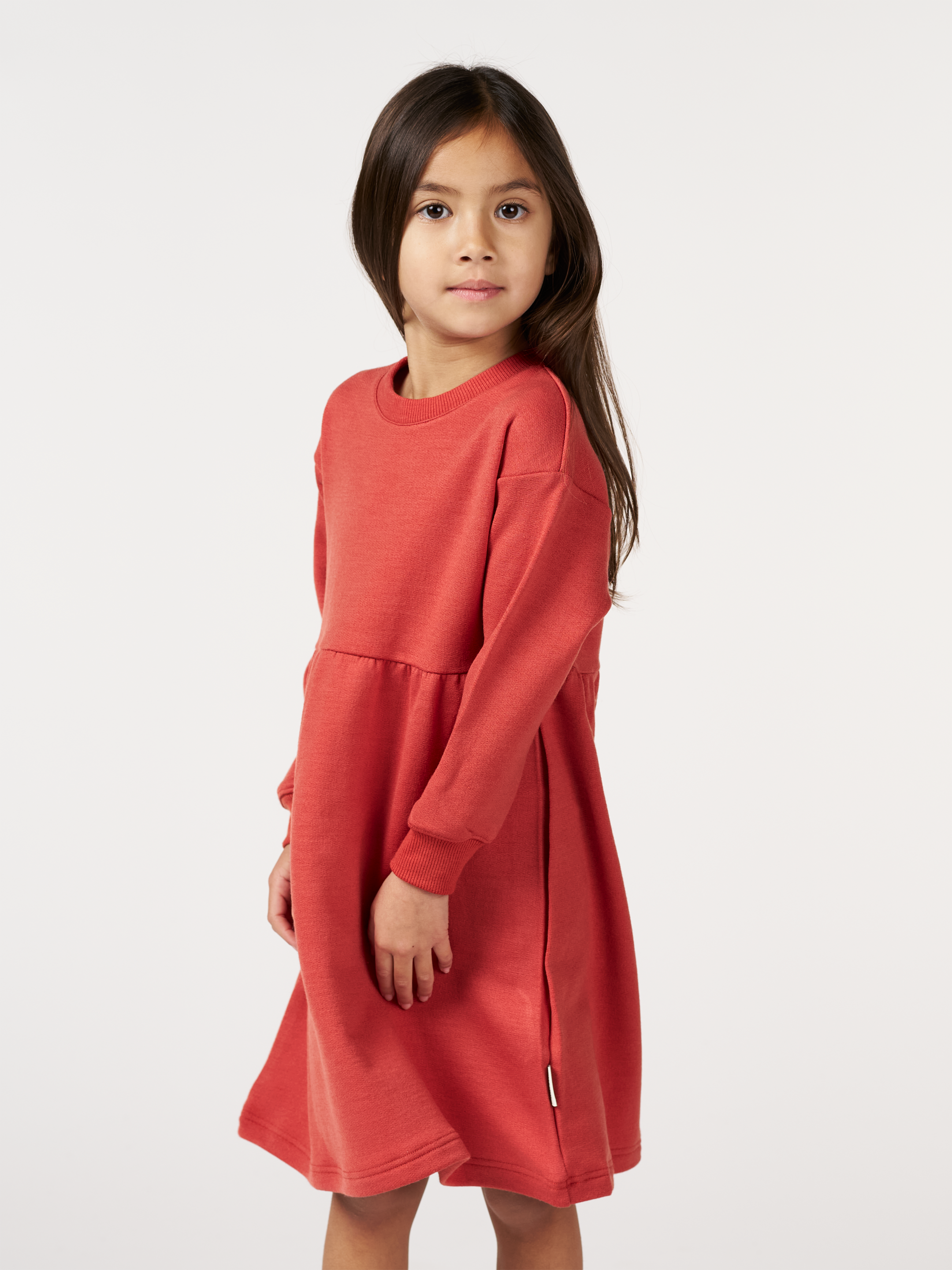 Sweatjurk in merinowol voor kinderen in Retro-rood