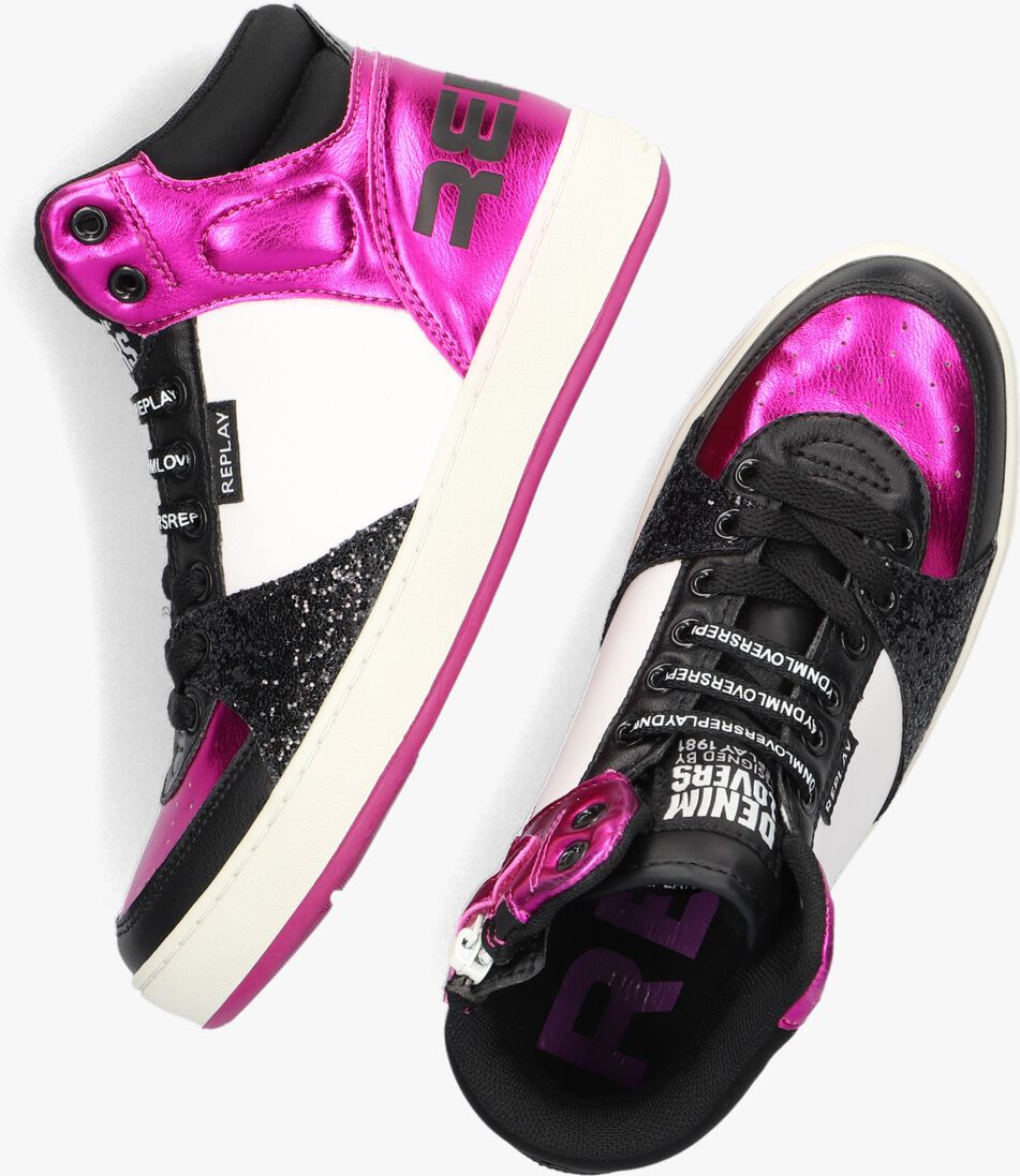 REPLAY roze replay hoge sneaker cobra 7cc