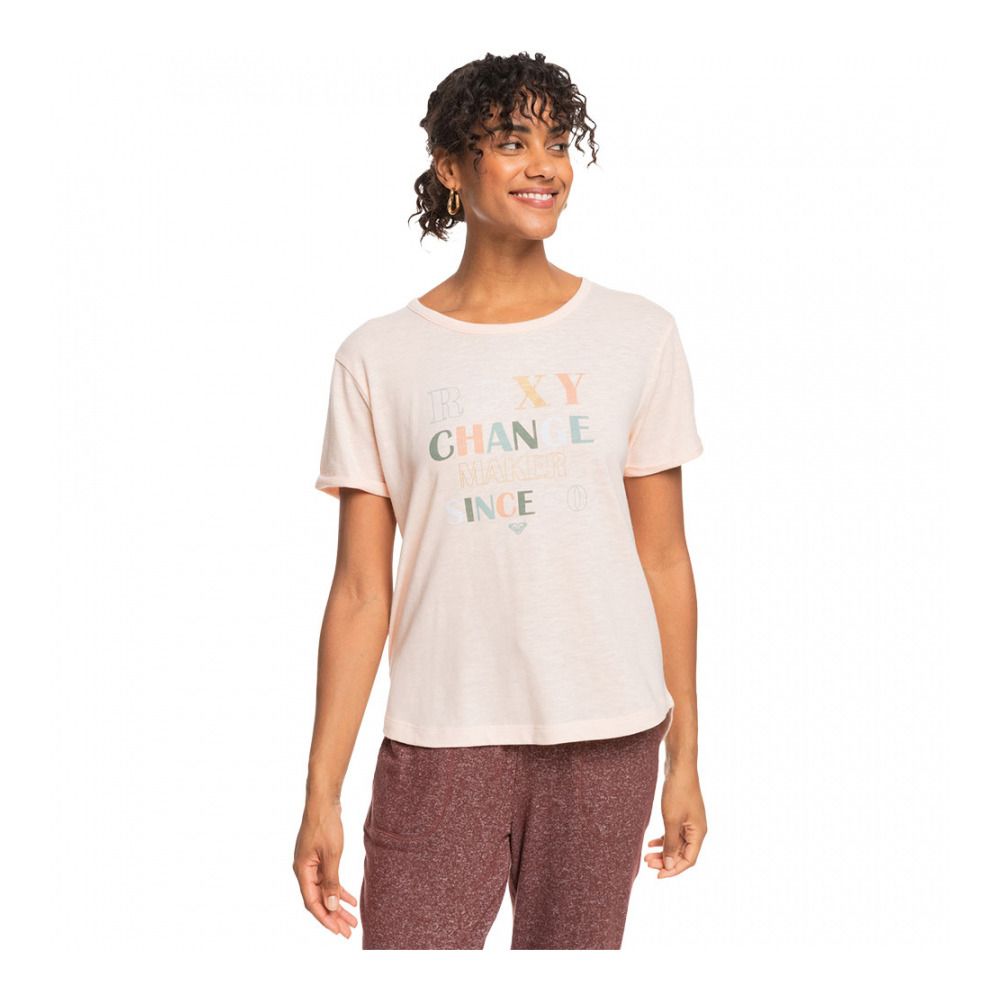 Roxy OCEAN AFTER - Tee-shirt Femme pale dogwood