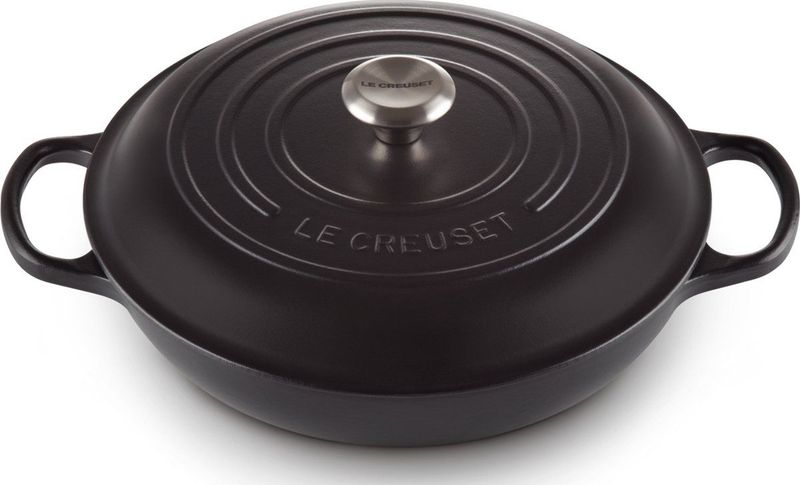Le Creuset - Braadpan Signature - Campagnard - Mat Zwart - Gietijzer