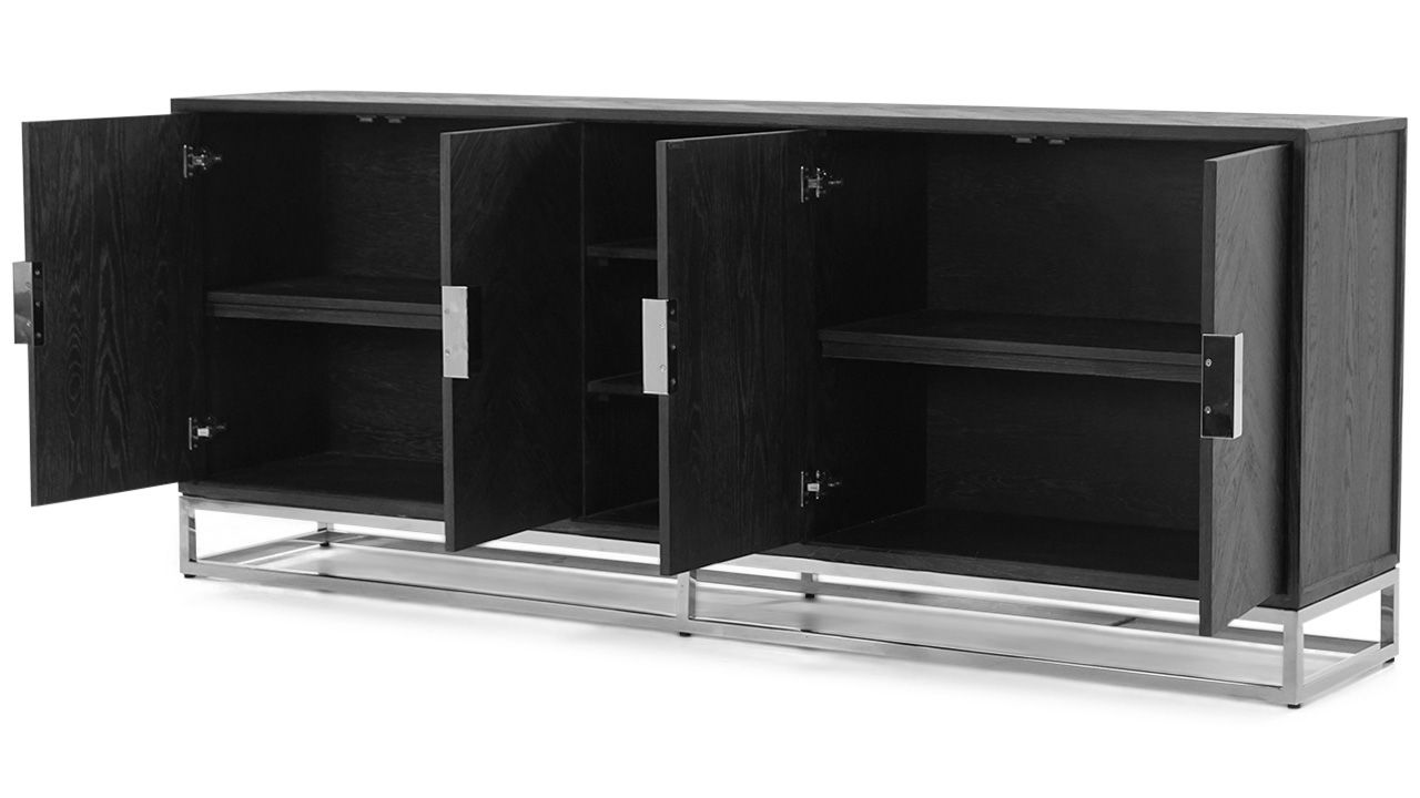 Dressoir 210231 Blackbone zilver B225 x D45 x H90 cm