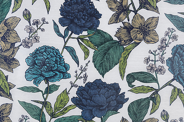 Voilage parfum en polyester Linder L.150 x H.240 cm bleu