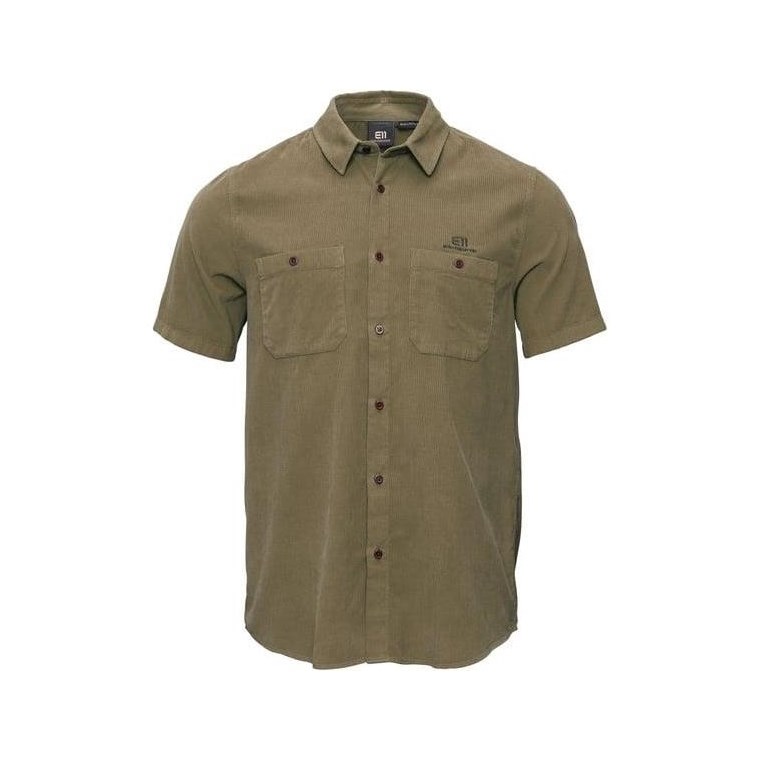 Elevenate M Estate Cord Shirt Mustard Brown
