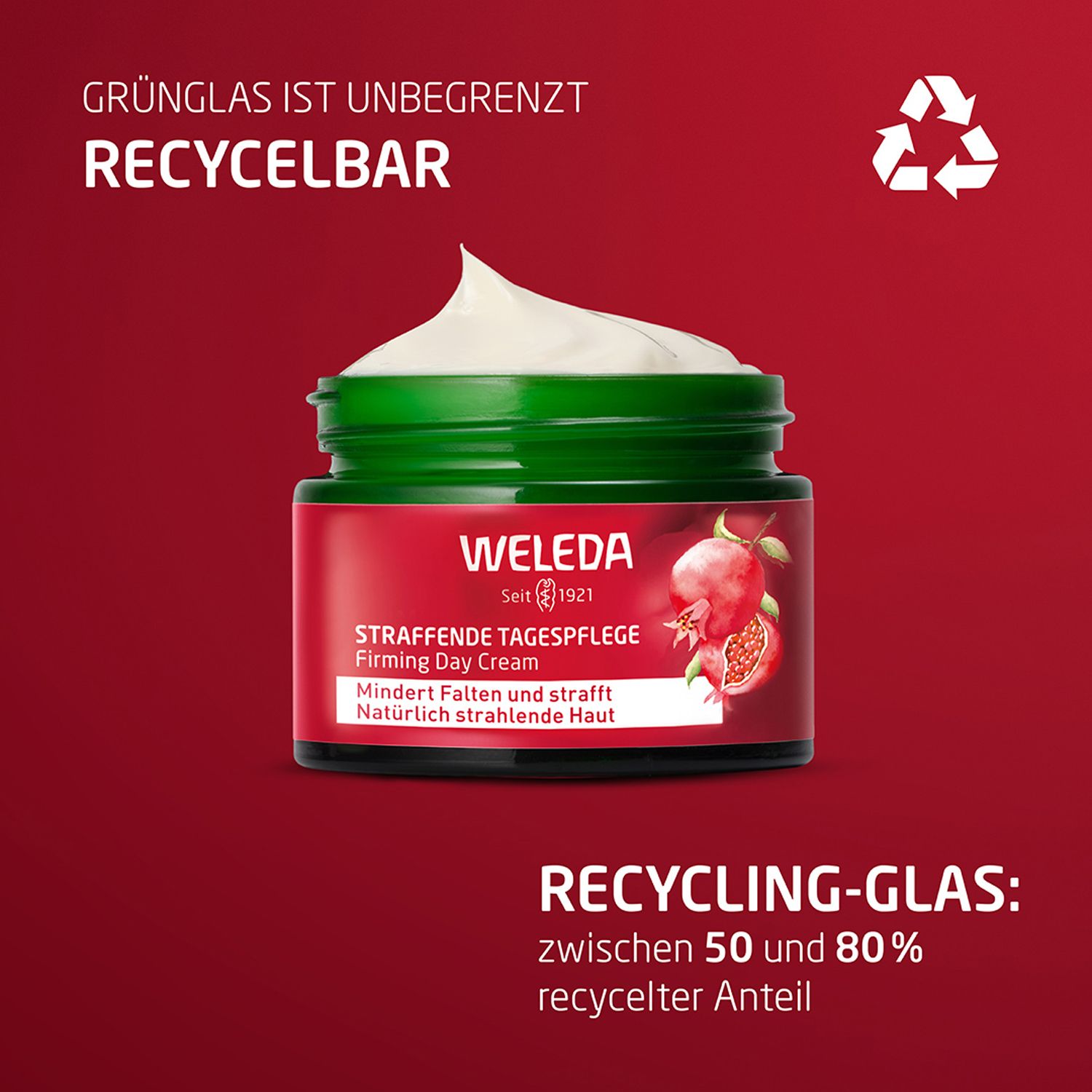 Weleda Straffende Tagespflege Granatapfel & Maca-Peptide - mindert Falten & strafft