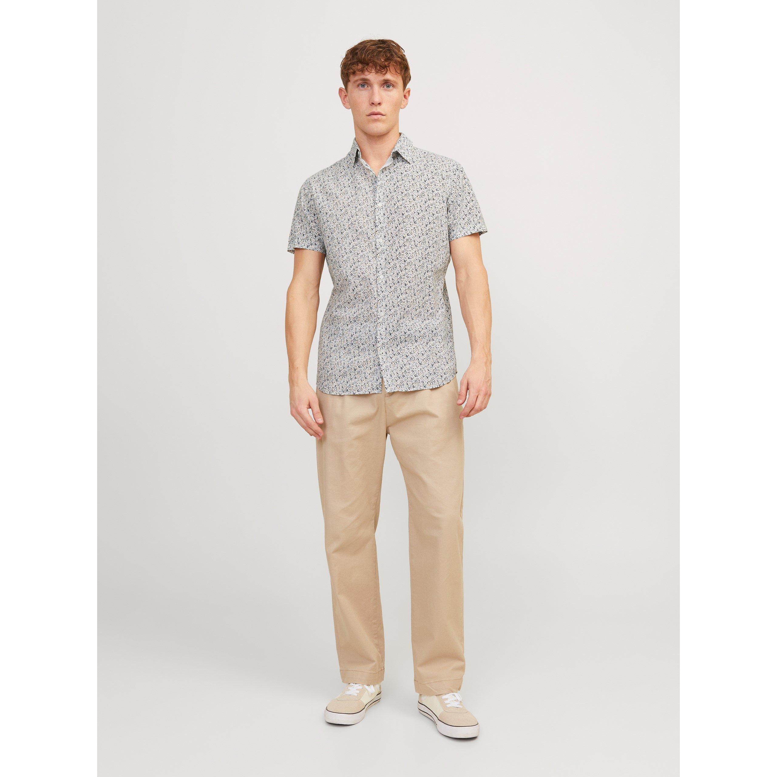 Jack and Jones JJ Floral Print Short Sleeve Shirt Mens
