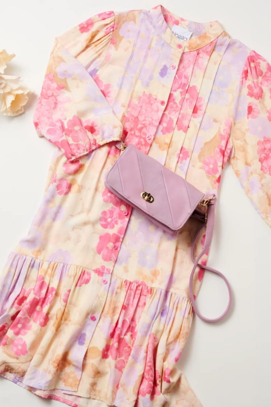 Noella Imogene sh. Dress pink lilac sand mix