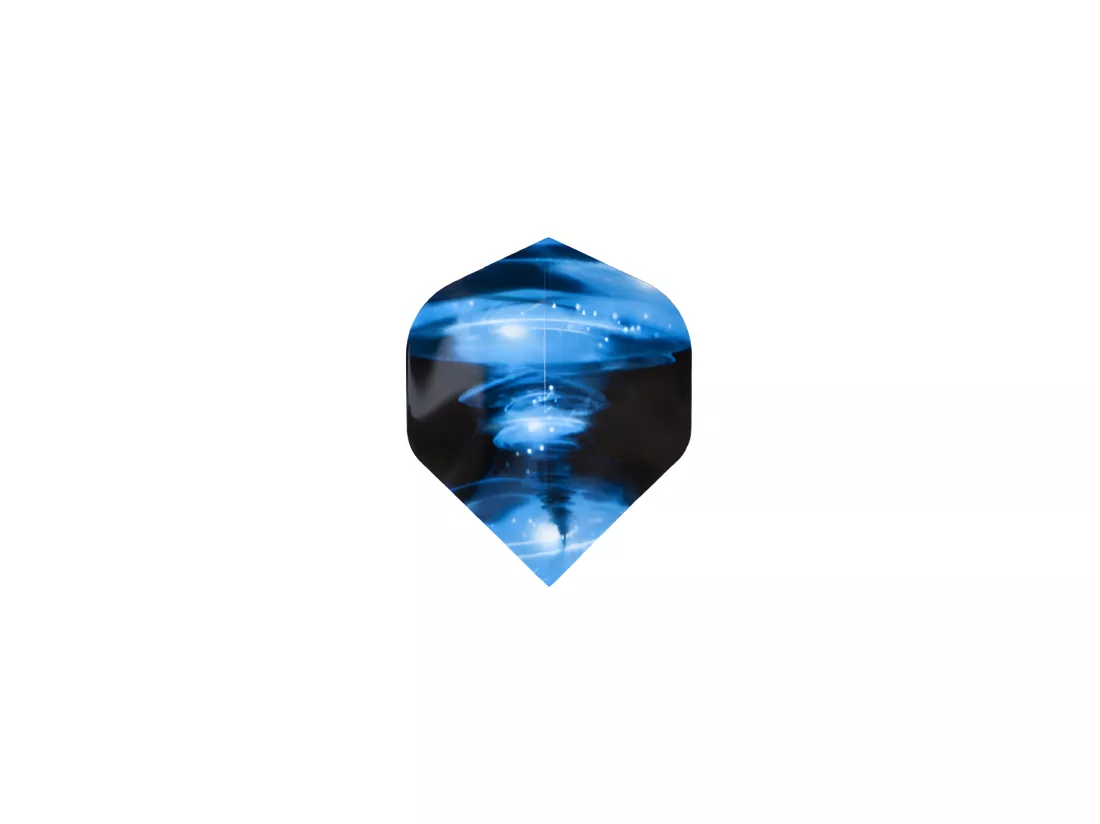 Jeu de 3 fléchettes pro pointe acier 22g Typhoon bleu - Bleu