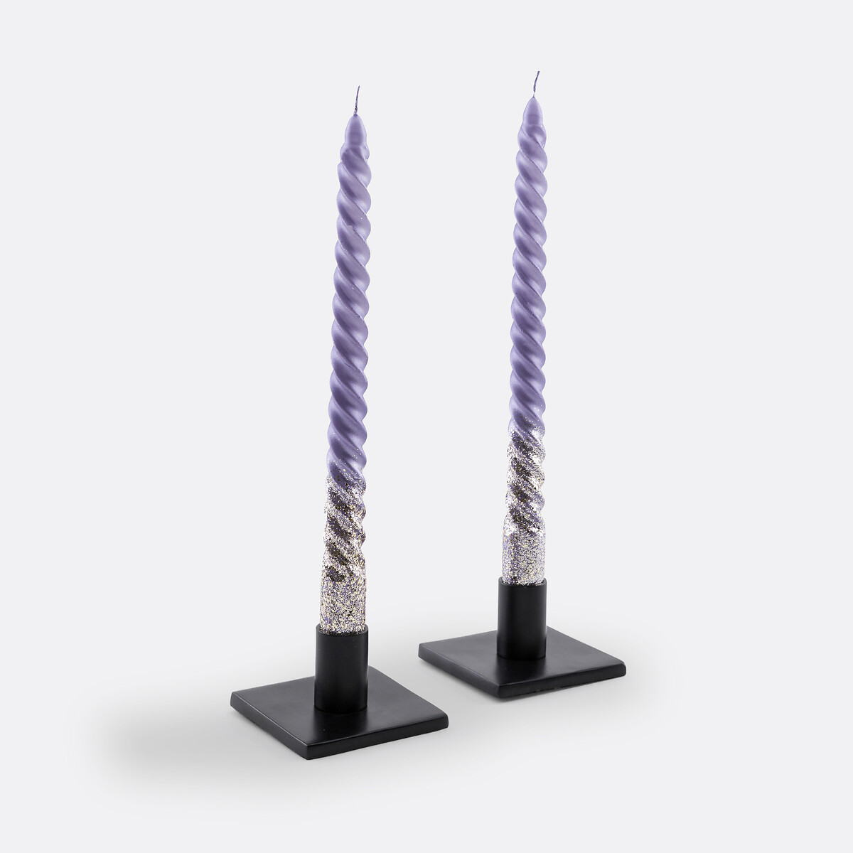 LA REDOUTE INTERIEURS<br>Conjunto de 2 velas torcidas com glitter, Caspar