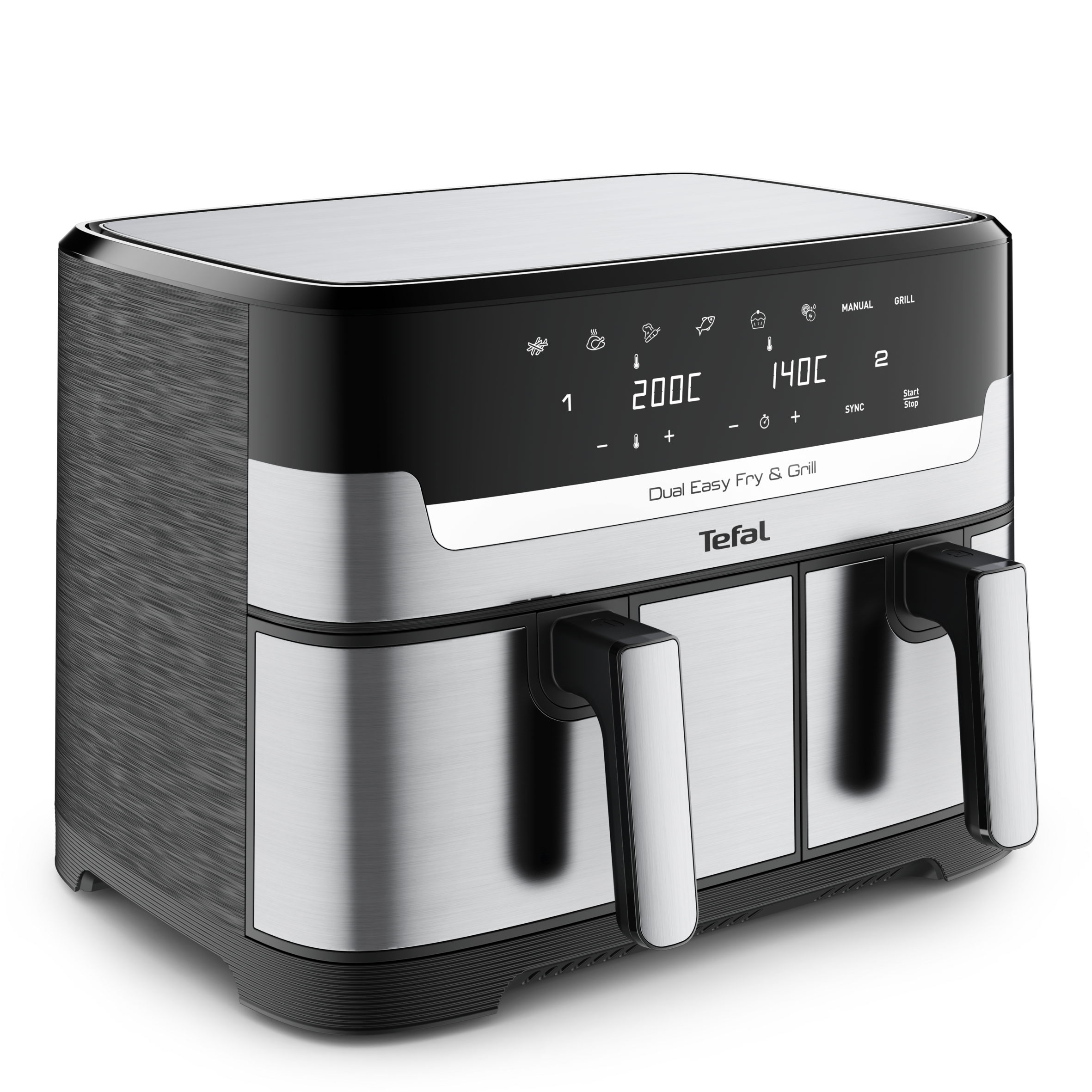 Easy Fry & Grill Dual EY905D air fryer met dubbele lades - 8 programma's - 5,2 L + 3,1 L