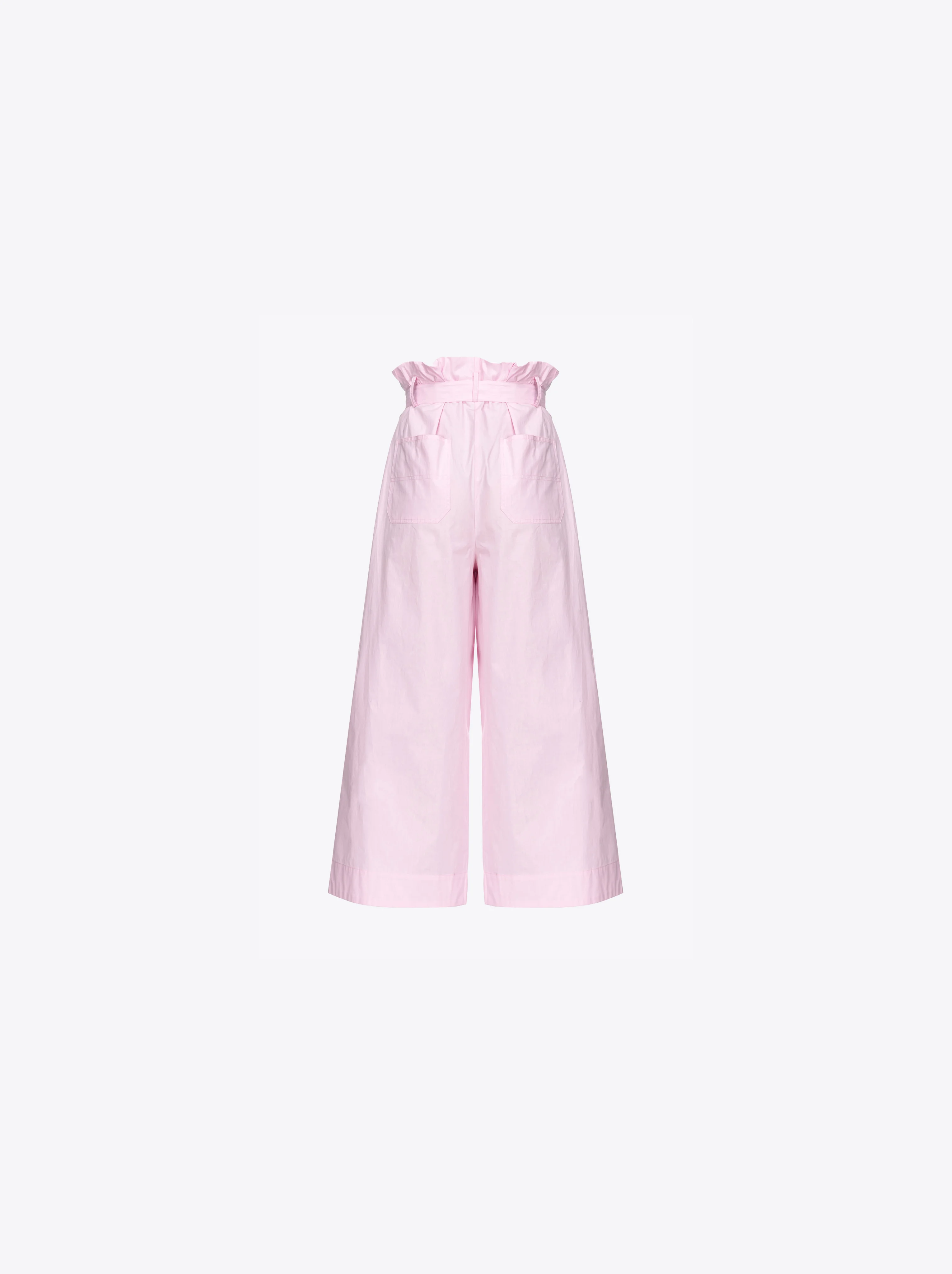 Pantalon wide leg ceinturé | Rose