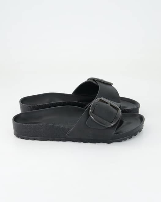 Birkenstock Madrid Big Buckle EVA Pantoletten in Schwarz