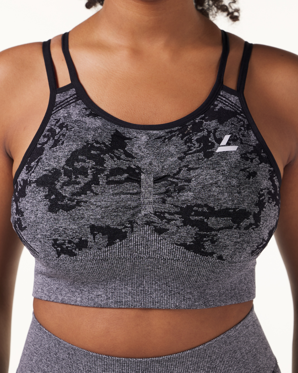 LEVITY Device Seamless Ruch Bra Dk Grey Leo