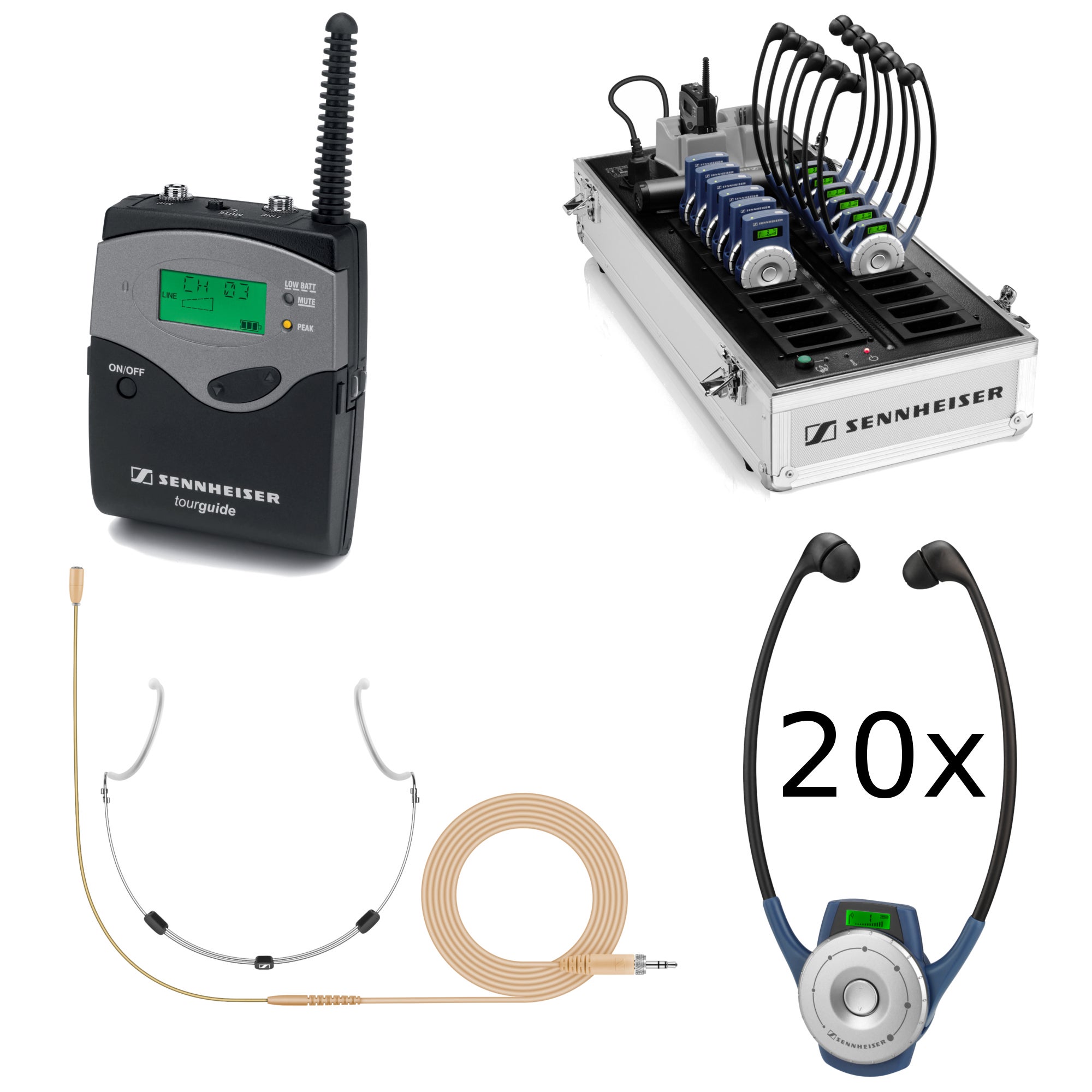 Sennheiser Tourguide headset bundel
