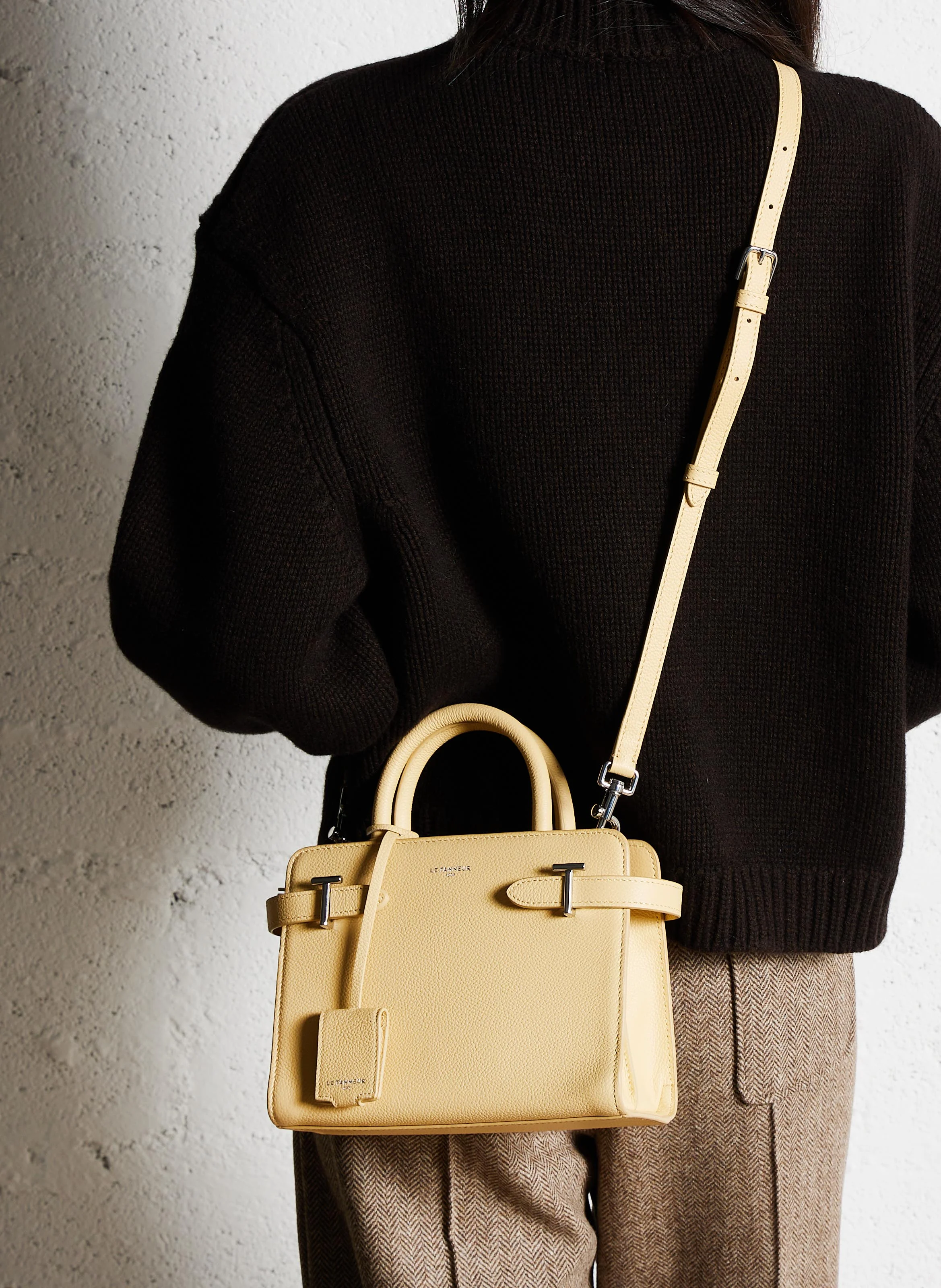EMILIE - Sac à main en cuir| Jaune