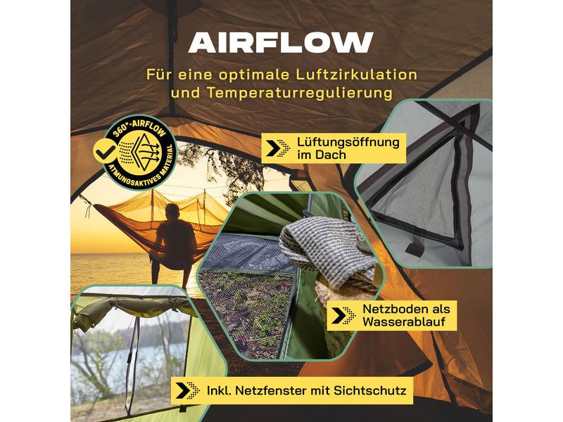 Where tomorrow Duschzelt Pop Up – Grün 220 x 155 cm Camping-Duschzelt