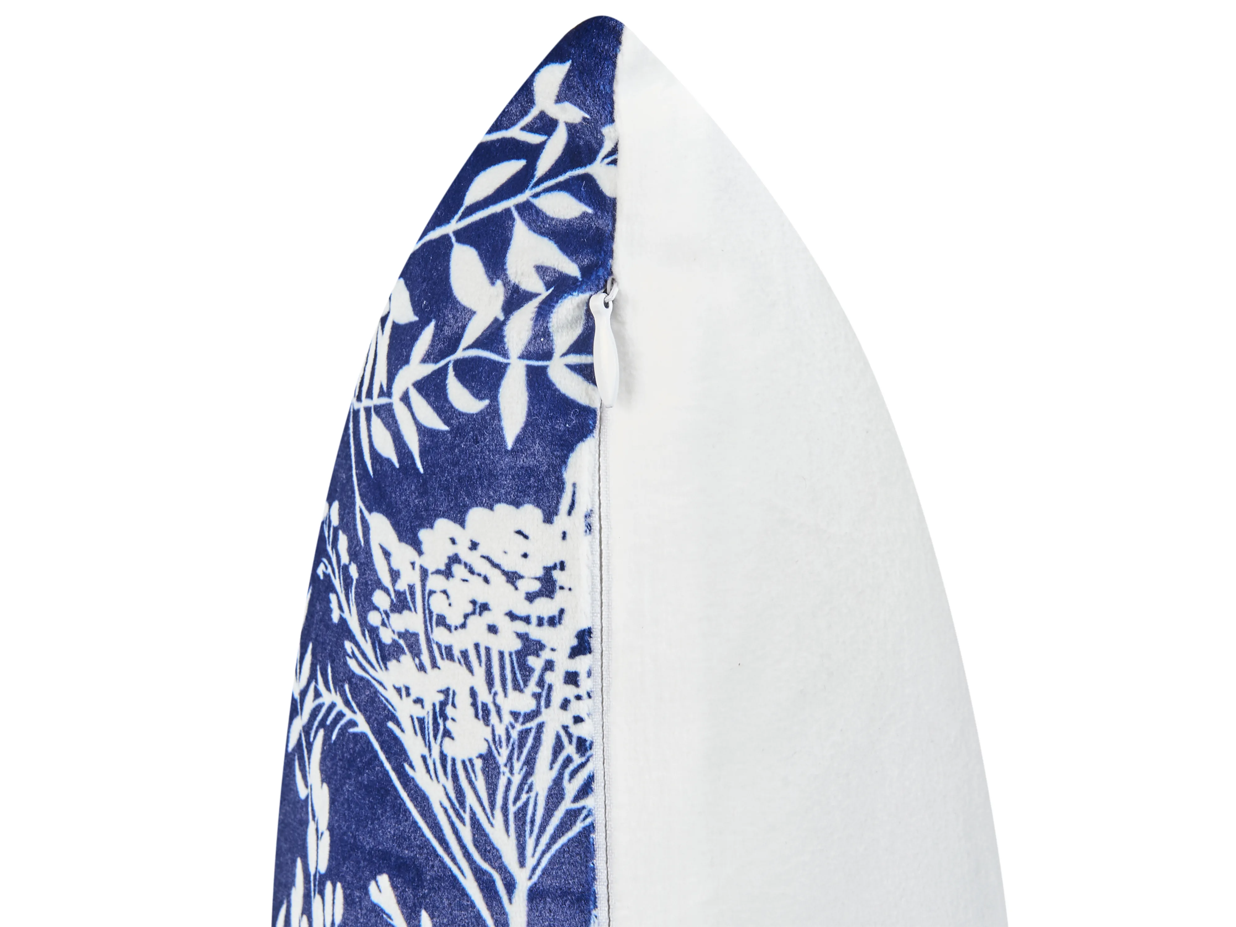 Set van 2 tuinkussens GLIMMER bladpatroon 30 x 50 cm Blauw