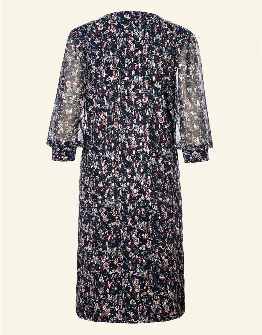 Robe bleue imprimée