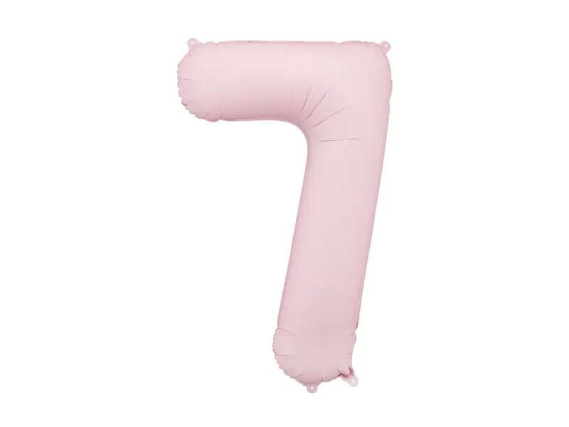 7 Jaar Cijfer Ballon Lichtroze Leeg 86cm