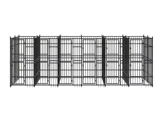 Chenil cage enclos pac noire 576 x 192 x 200 cm 02_0041778