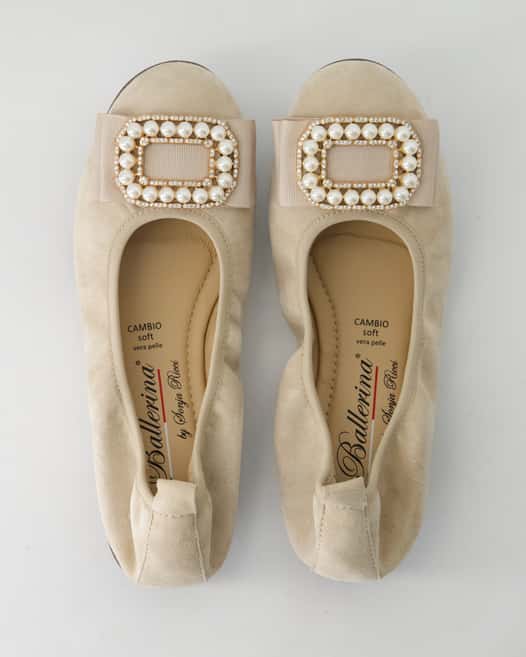 La Ballerina Elletra Ballerinas in Beige