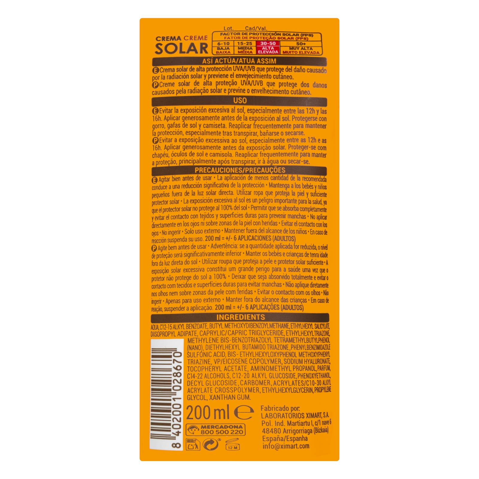 Crème de protection solaire Deliplus SPF 30