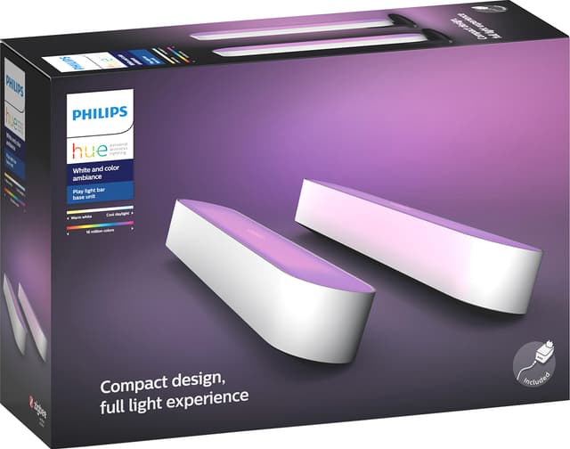 Philips Hue Play lysbar dobbeltpakke (hvid)