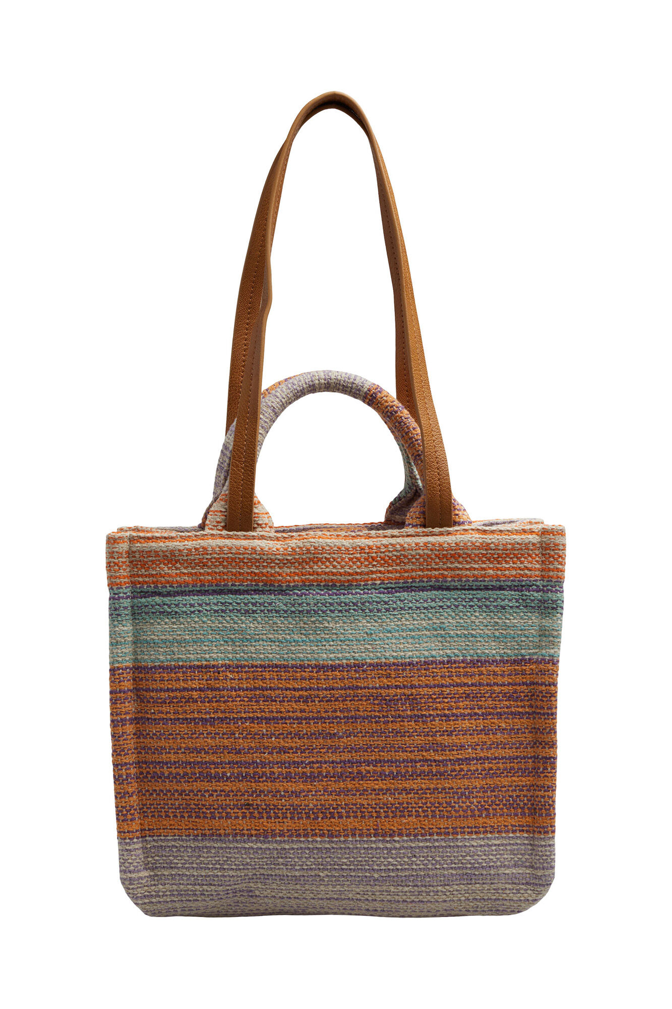 Sacola de compras colorida em blocos de cores - Multicolorida