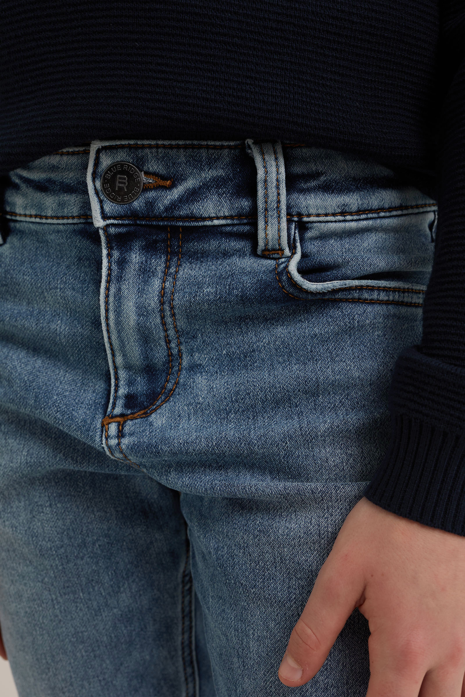 Jongens slim fit jeans met stretch Blue Ridge Pastelblauw