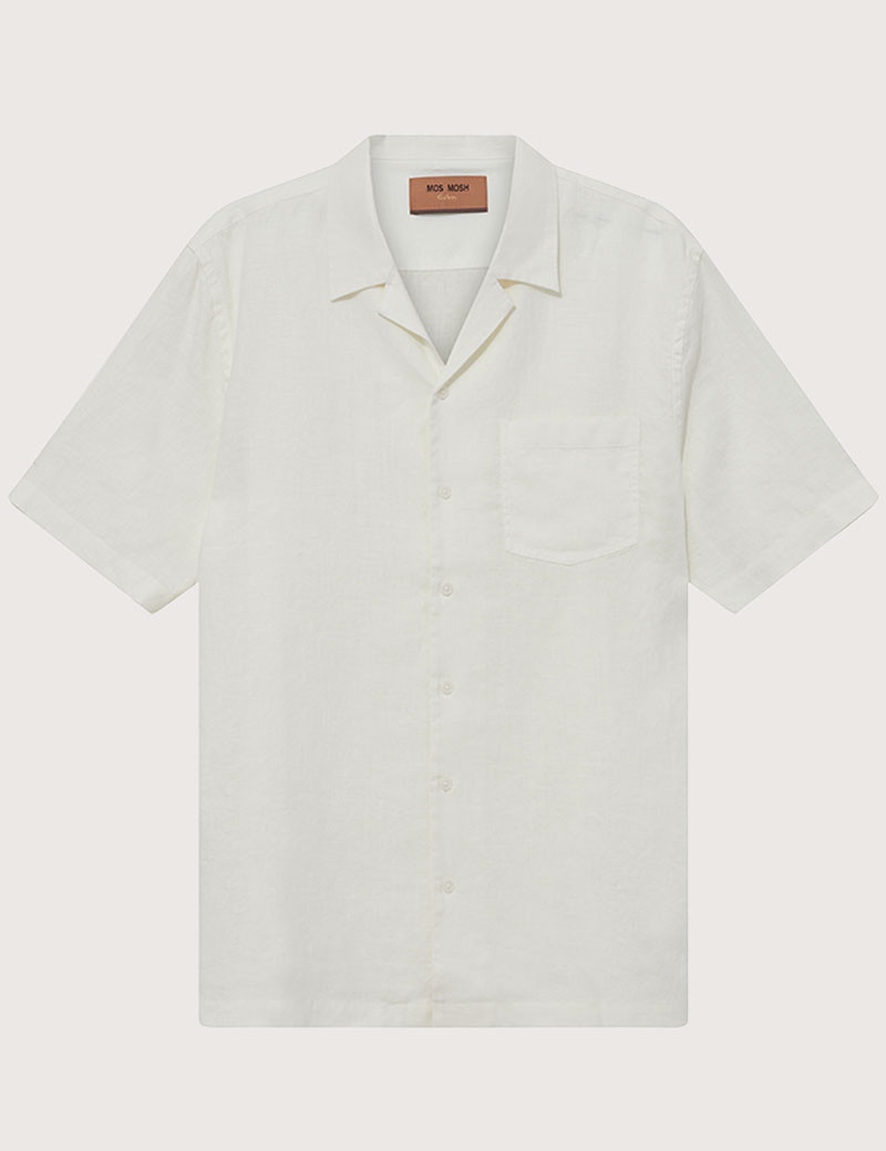 MOS MOSH CHEMISE HOMME MANCHES COURTES EN LIN THEO ECRU