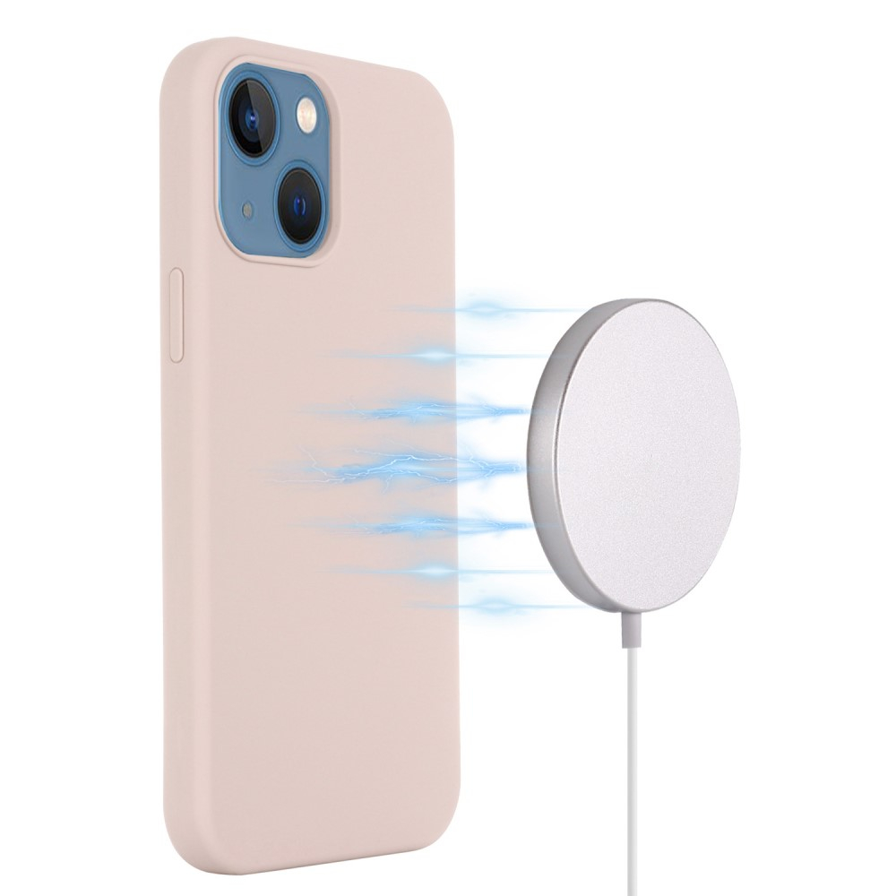 iPhone 14 MagSafe Soft Silikon Case Hülle - Rosa