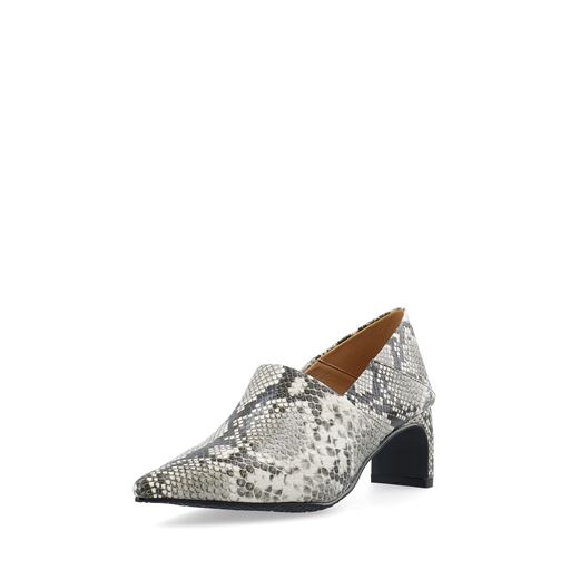 Bianco Rowe Hell Step Down Mules,  White Snake, 40