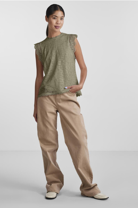 Pieces groene dames top